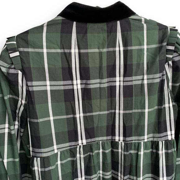 Elegant Green Plaid Dress - Picture 12 of 16